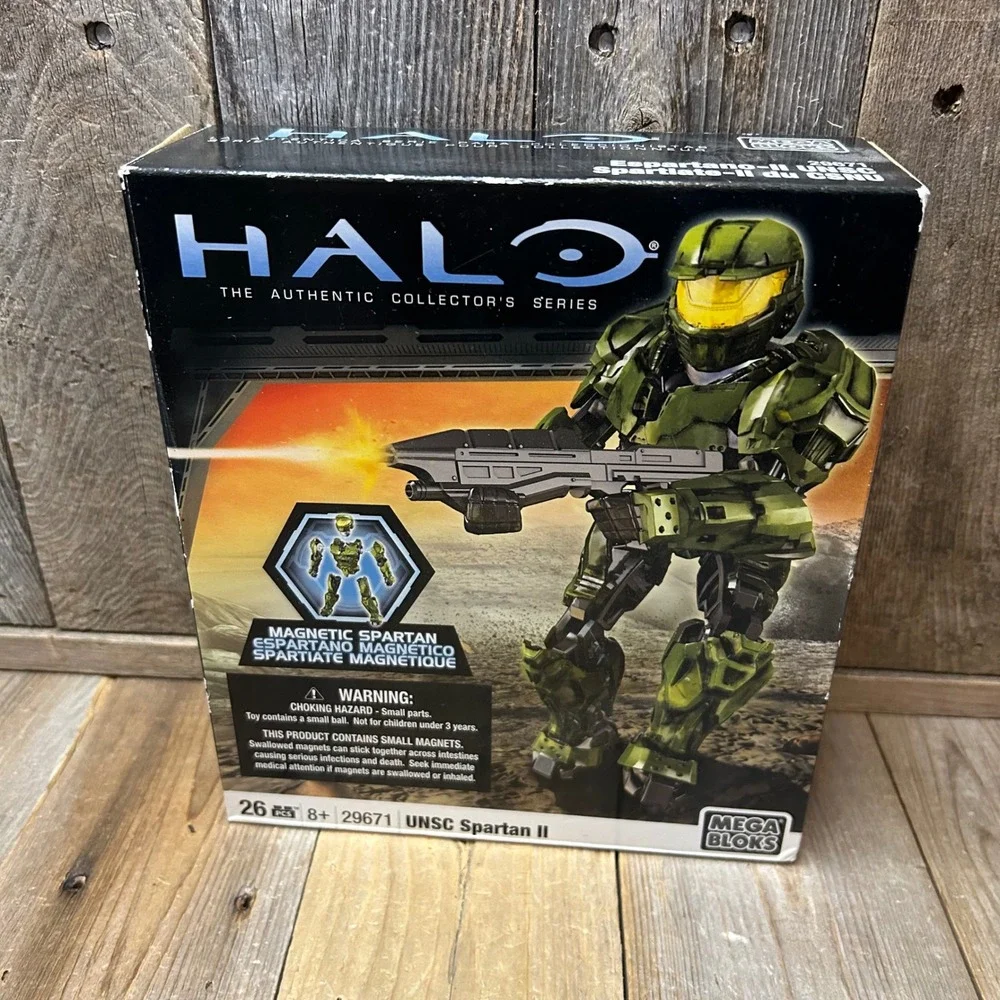 Mega Bloks Halo Wars 29671 Magnetic UNSC Spartan II Figure Set Open Box Sealed